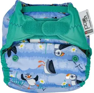 Daudzreizlietojams auduma autiņš ar lipīgiem aizdares Close Caboo Blue Puffin 3–16 kg (1 gab.)