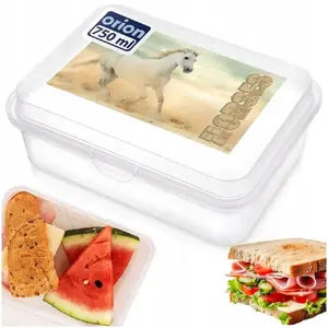 Lunch container Praktyczna 750 ml transparent with horse motif