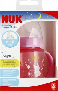 Детская бутылочка Nuk 150 мл с ручками, 6–18 мес., модель 10743998RO, розовая