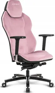 Spēļu krēsls Quersus ICOS.1.2 Pink Flamingo — ergonomisks rozā sēdeklis ar augstuma un slīpuma regulēšanu