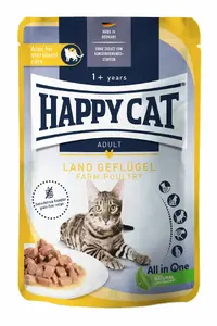 Mitrais barības trauks kaķiem Happy Cat 70752 — Pieaugušiem, Putnu gaļa, 85 g, Bez graudiem