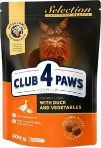 Мокрый корм для кошек Club 4 Paws Club4Ł 300 г — утка с овощами