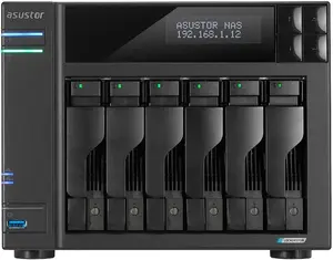 NAS server Asustor LOCKERSTOR 6 AS6706T — 6-bay, Intel Celeron N5105 2.0GHz quad-core, 16GB DDR4, 4x M.2 NVMe, 2x 2.5GbE, HDMI 2.0b, PCIe