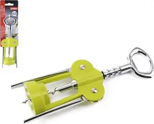Corkscrew ORION 140859 — green manual bottle opener, waiter-style wine corkscrew
