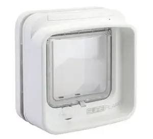Дверца для животных Trixie SureFlap DSCF001 — пластиковая створка, белая, на батарейках, 210×210×70 мм