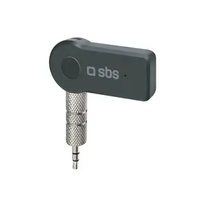 Bluetooth music receiver SBS Mobile TECARBTRECEIVERK, 3.5 mm, Bluetooth A2DP/AVRCP/HFP/HSP, 10 m range, 45 mAh battery (Black)