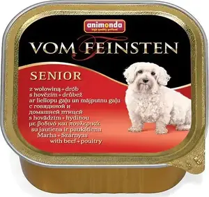 animonda Konservēts barības kaķiem? DOG Senior 150 g — liellops un vistas, pâtēts vecākiem suņiem