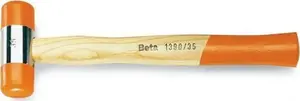 Hammer Beta Tools model BE 1390/45, mounting hammer with 45 mm plastic-faced mallet heads