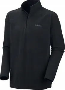 Fleece Half-Zip Jacket COLUMBIA Klamath Range II 1352472010 — men's black, lightweight midlayer
