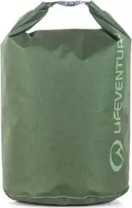 Dry Bag LIFEVENTURE Storm 10 litri – ūdensizturīgs ruļļveida somas risinājums āra aktivitātēm, zaļš