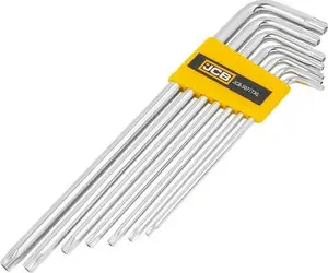 Screwdriver Bit Set JCB TORX 7 pcs Long T10–T40 with Hole JCB-5071TXL