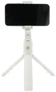 Selfie Stick and Tripod RoGer 2in1 Telescopic Stand with Bluetooth Remote Control, White