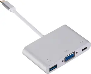 Мультимедийный адаптер RoGer Type-C на VGA + USB / USB-C — RoGer мультимедийный адаптер