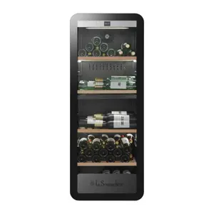 Wine cooler freestanding La Sommelière APOGEE145DZN — 143 bottles, 2 temperature zones, 5–12°C, black, 555×580×1450 mm