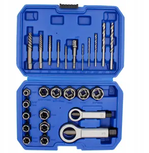 Bolt extractor set Silver 26-piece (for damaged or rounded screws), model 10719