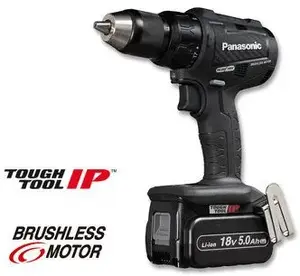 Cordless Hammer Drill-Driver Kit Panasonic PAEY79A3LJ2G32 2×18V 5.0Ah with Charger and Case (compatible 14.4V)