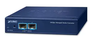 Network media converter EFB Elektronik XT-915A — 2-port 10G/1G SFP+ metal housing, blue
