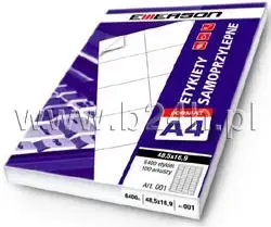 Label rolls EMERSON 06 66×34 mm white, 100 labels per roll