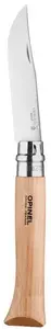 Saliekams kabatas nazis Opinel Inox Natural 12 Serrated — nerūsējošā tērauda asmens, koka rokturis, modelis 12