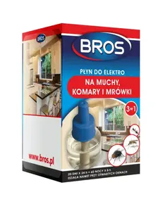 Liquid refill for electric fumigator BROS – insecticide for flies, mosquitoes and ants, 1 piece