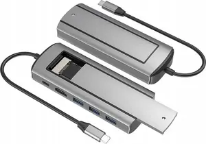 USB-концентратор Bounn JH-69 — 6-в-1 с SATA адаптером для диска