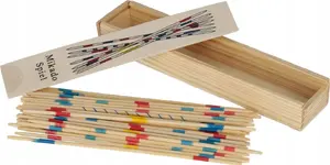 Wooden Pick-Up Sticks Game mega creative — 4×20×3 mm pieces, wooden case