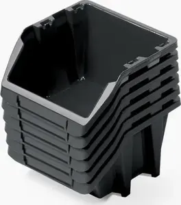 Plastic seedling trays Prosperplast KUWETY 12 BINEER SHORT, set of 6, 214×198×238 mm, black