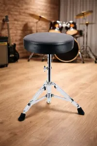 Drum Throne SUPRIMO DT1 — adjustable percussion stool, round padded seat