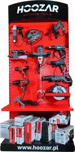 Display Shelf Hoozar HOOZAR REGAŁ WYSTAWOWY 200x90x50cm – metal retail shelving 200×90×50 cm