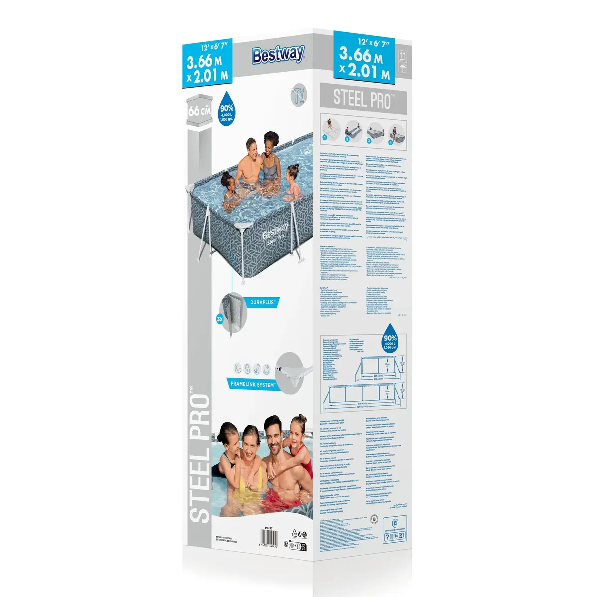 Bestway Steel Pro прямоугольный каркасный бассейн 3,66×2,01×0,66 м Photo 12