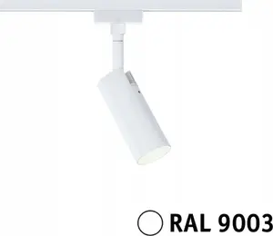 Track spotlight Paulmann URail TUBO LED 3-STEP DIM 4W 150lm 3000K 230V white RAL9003 metal