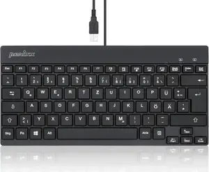 Проводная подсвечиваемая USB-клавиатура Perixx PERIBOARD-326 DE — чёрная, раскладка DE