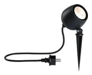 Spot lighting Paulmann Kikolo, black, aluminium/plastic housing, integrated 8 W LED, 230 V, 90×90×261 mm