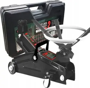 Гидравлический подкатной домкрат Rockforce RF-TH22005C 2 т — вращающаяся рукоятка 180°, подъём 140–340 мм, в кейсе