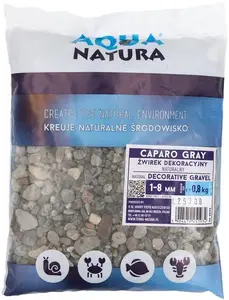 Dekoratīvais smiltis akvārijam ZOOLOGIA Aqua Natura Caparo Gray 1–8 mm, 0.8 kg