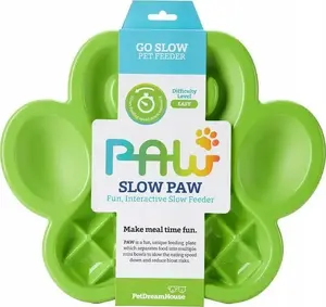 Миска-слоуфидер Pet Dream House PAW GREEN EASY – интерактивный коврик для кормления, 36×30×3 см
