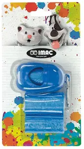 Dog waste bag dispenser IMAC IM-9210, plastic container with space for 3 rolls of bags