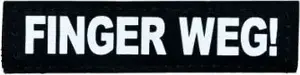 Patch with Hook-and-Loop Fastener Trixie for Julius-K9 XS — FINGER WEG! safety patch
