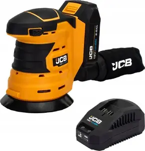 Шлифмашина-угловая JCB 18V 125 мм, 1x2,0Ah аккумулятор, модель JCB-18OS-2XB-E