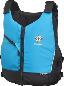 Drošības veste Crewsaver Sport Blue 2611-XL, pieaugušo XL izmērs, rāvējslēdzējs priekšpusē, zils