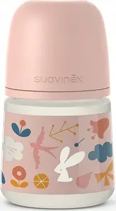 Детская бутылочка Suavinex 150 мл с физиологичной соской SX Pro (медленный поток), розовый, Forest
