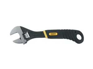 Adjustable wrench MODECO MN-53-108 — 200 mm, Swedish-type with rubber handle