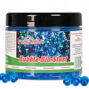 Ūdens kondicionieris FEMANGA Bubble Bio Start 500 ml — želejveida pērļu preparāts dīķiem
