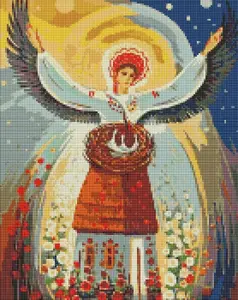 Набор алмазной мозаики Ideyka — Strażniczka 40x50 см, холст с кристаллами для рукоделия