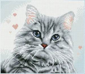 Набор Diamond Dotz Pricilla для алмазной мозаики, изображение кота, 2 671 страз, 270×310 мм