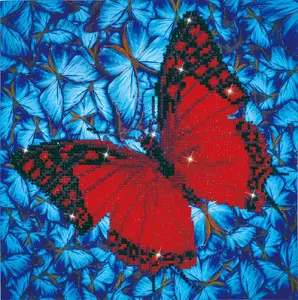 Diamond Dotz Flutter by Red with Frame — набор алмазной мозаики, 305×305 мм, в коробке