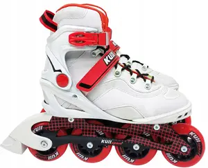 Roller skates NIJDAM model Kub_05-CS320K/B-37 white rubber boots with brake, size 37