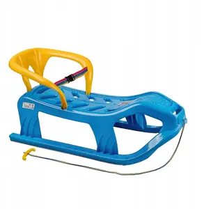 Children's Sled with Backrest Marmat — Plastic, Blue, Load Capacity 50 kg
