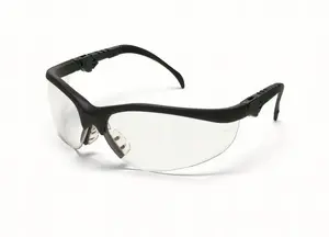 Protective Safety Glasses MCR Safety Klondike Plus — clear lenses, black frame