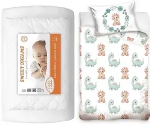 Bedding set carbotex Dinos Baby 100x135 cm – infant cot duvet and pillow cover